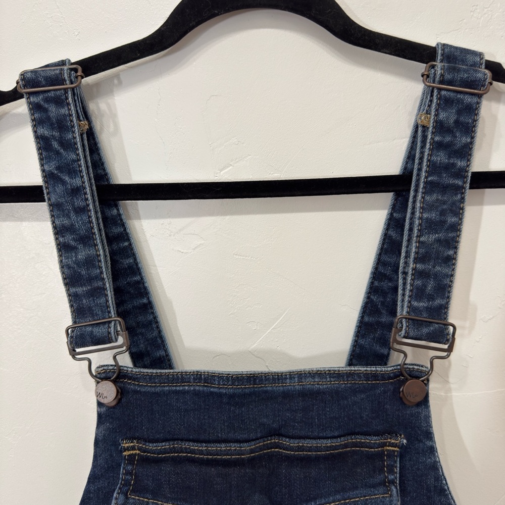 🆕 Wash Lab Blue Rain Denim Wide Leg Open Back Overalls, New with Tags, Medium - Picture 5 of 8